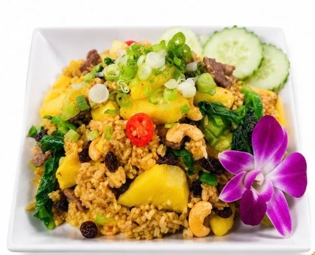 Fresh Pineapple Fried Rice.