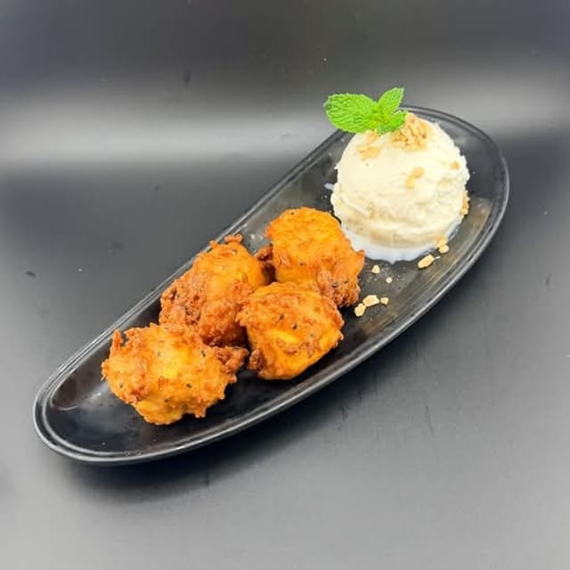BIRTHDAY Fried Banana Ice Cream.